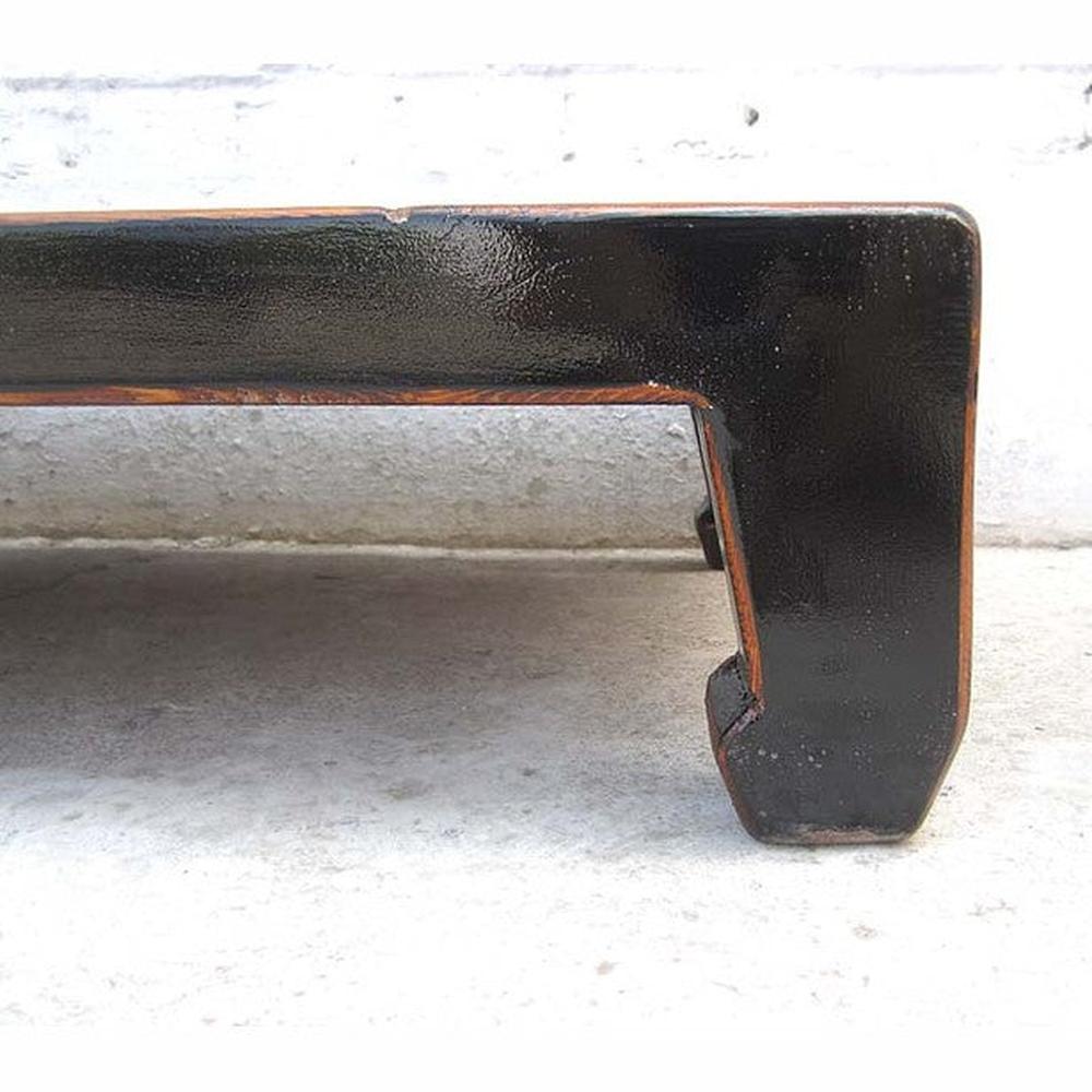 Asien niedriger Tisch 100x50cm schwarz Antikfinish Pinienholz