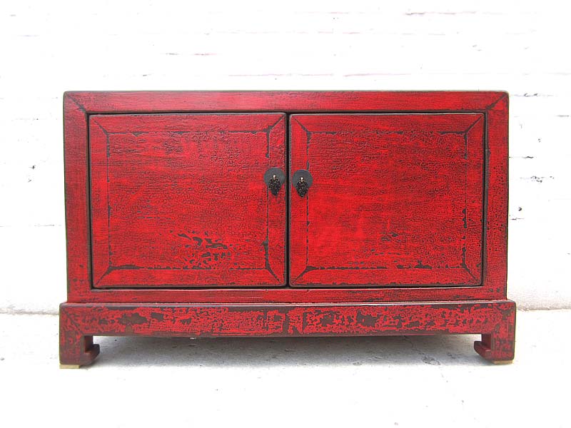China Kommode rotbraun vintage Stil finish Vollholz by Luxury Park