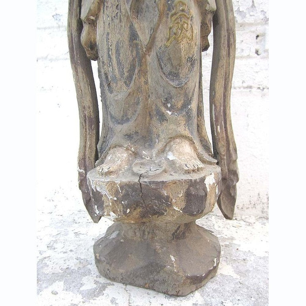 Bodhisattva Guanyin betend feine Skulptur Pappelholz China 1920