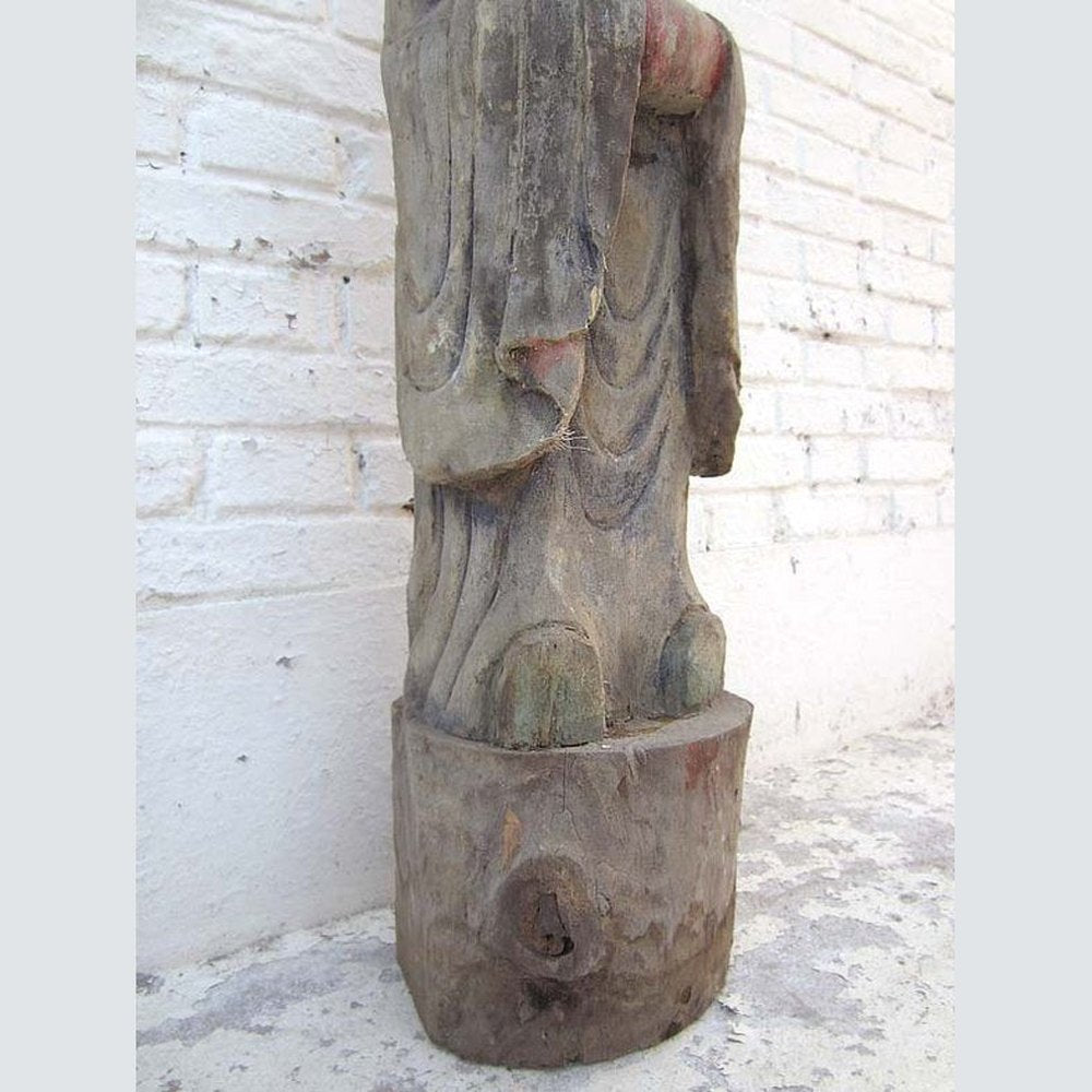 Skulptur Ratte China astrologische Figur Statue buddhistisch Pappel 80 Jahre
