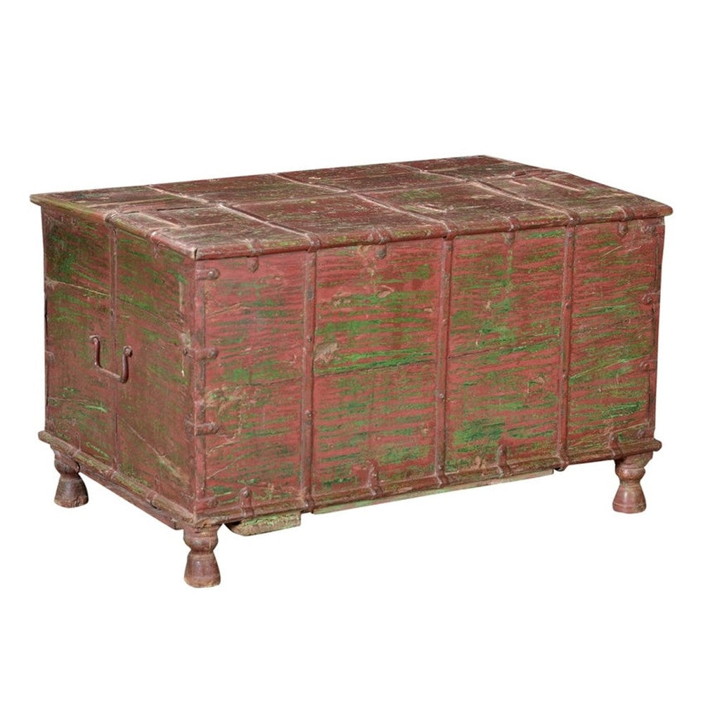 India 1910 Hochzeitstruhe Truhe Metallschlößer Box Kassettenfront