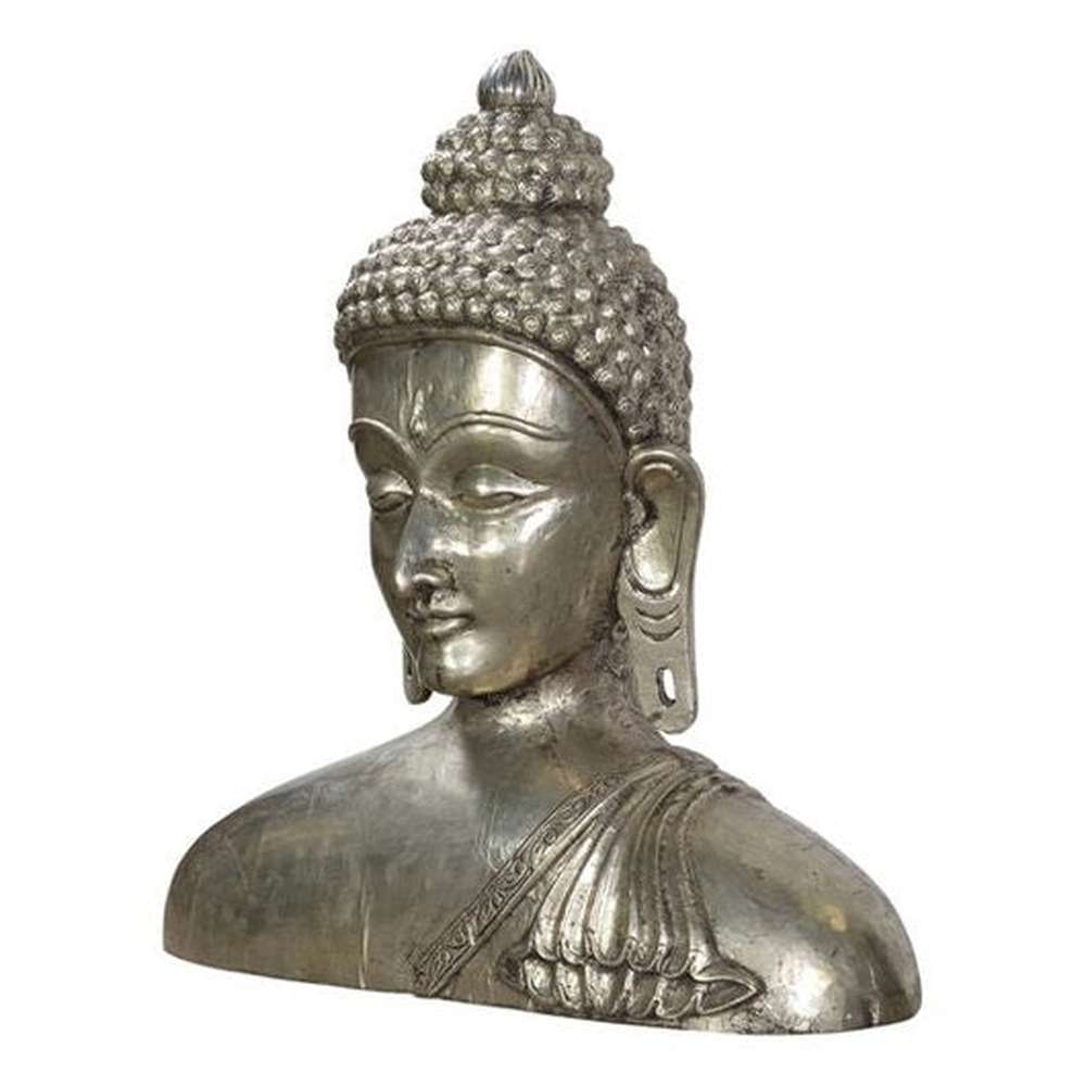 Luxury-Park XXL Große Buddha Büste – Handgeschnitzt aus Überhartholzkern