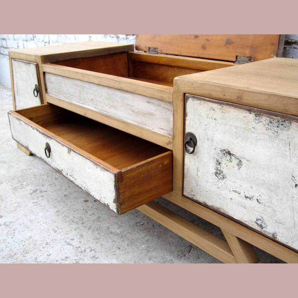 Luxury-Park TV Kommode Lowboard aus Pinie – Chinesisches Design für Ihr Wohnzimmer