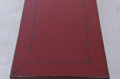 TV China Lowboard Shabby chic XXL Massiv Dunkelrot 200cm