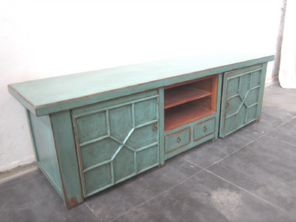 China Lowboard im Shabby Chick Stil aus Vollholz