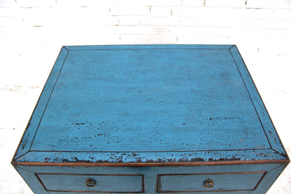 Asia Kommode Shabby Chic Stil aus Massivholz mit metalischen Knäufen