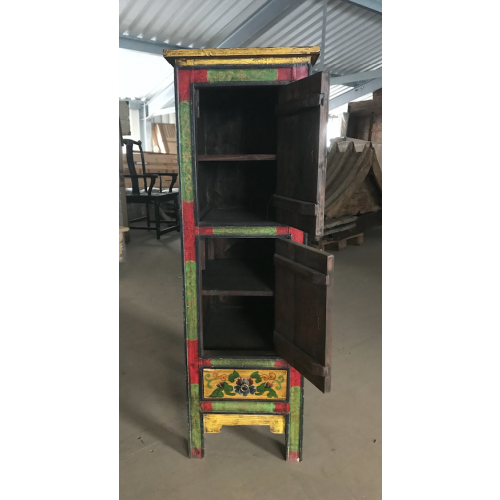 Tibet Konsole Nichenschrank bunte Motivbemalung