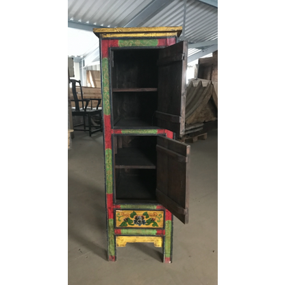 Tibet Konsole Nichenschrank bunte Motivbemalung