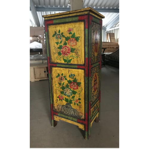 Tibet Konsole Nichenschrank bunte Motivbemalung