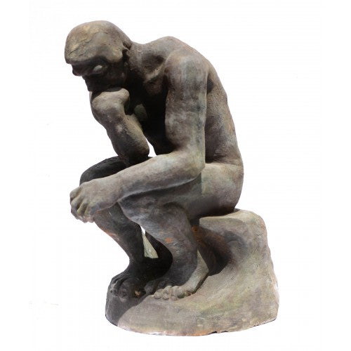 Skulptur Der Denker Auguste Rodin Statue Gußeisen bleifarben