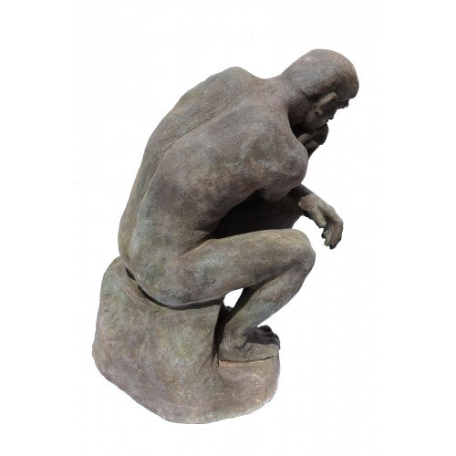 Skulptur Der Denker Auguste Rodin Statue Gußeisen bleifarben