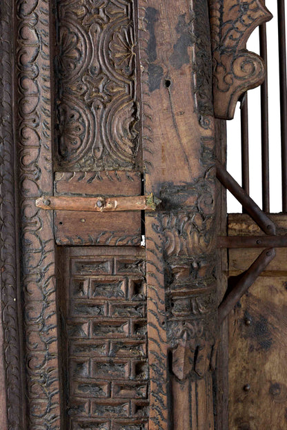 Gut erhaltene indische Antik Tür Portal
