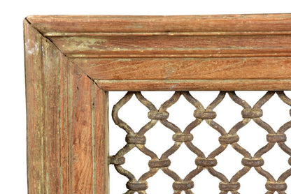 Traditionelles Jali Fenster aus Teakholz 