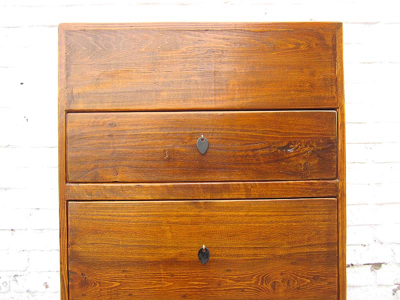 China dunkelbraune Flur Kommode Schuhschrank vintage Holz seitliche Schübe  im Kopfteil