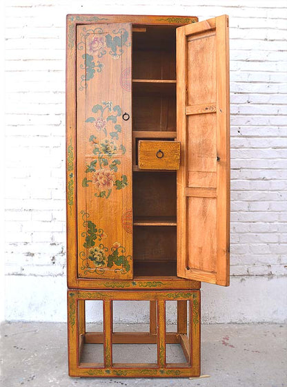 Tibet China Kommode Floral gelb