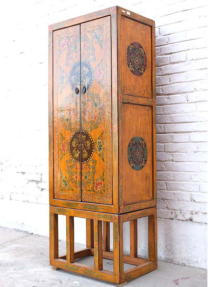 China Tibet Kommode Gelb Schwarz