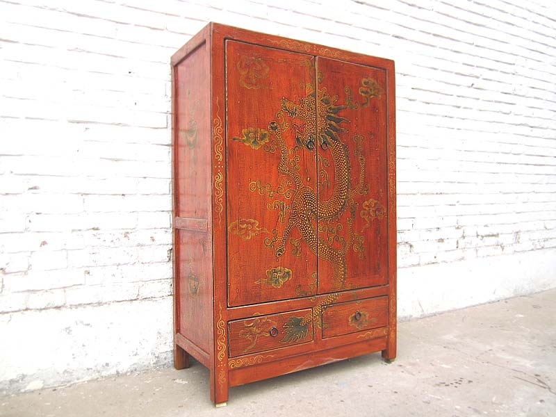 Tibet Schrank mit Drachen Motiv