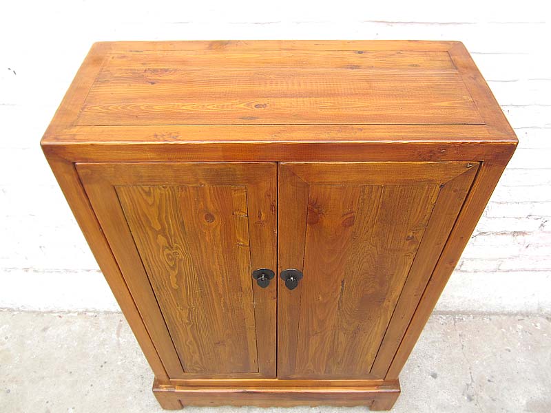 China schlanke halbhohe CD-Kommode Schrank honig Pinie 