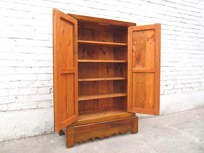 China schlanke halbhohe CD-Kommode Schrank honig Pinie 