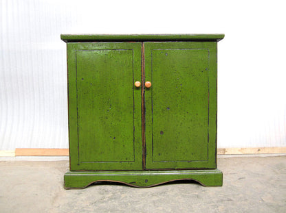 China Waschtisch Unterschrank Pinie Hochglanz gruen Sockeleiste