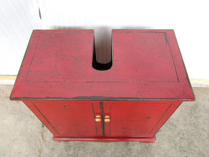 China Waschtisch Unterschrank Pinie Hochglanz Rot