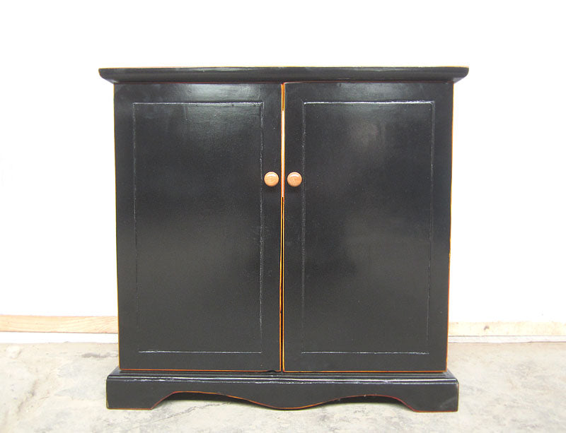 China Unterschrank Waschtisch  Pinie Hochglanz schwarz