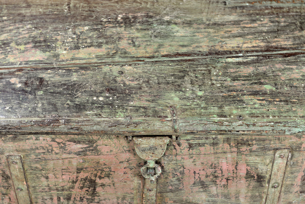 India 1960 große Truhe Box Kassette deutliche Gebrauchsspuren Rajasthan Antiquität