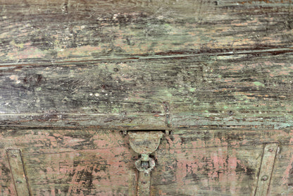 India 1960 große Truhe Box Kassette deutliche Gebrauchsspuren Rajasthan Antiquität