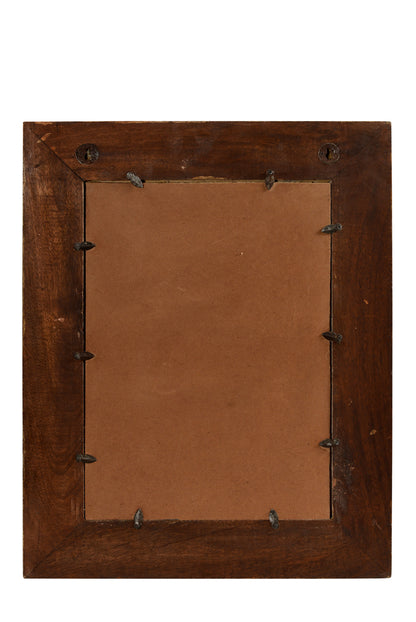 Indiaantiker  Spiegel quadratische Form Spiegel rosa Holzrahmen shabby chic Einrichtung