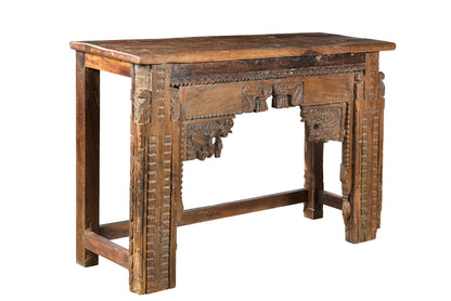 Old India massives Sideboard Konsole Beistelltisch herrschaftlich beschnitztes Frontdekor
