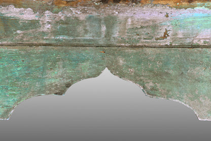 Koloniales Indien großer Wandspiegel aus antikem Fensterrahmen 1930 geschnitztes Dekor