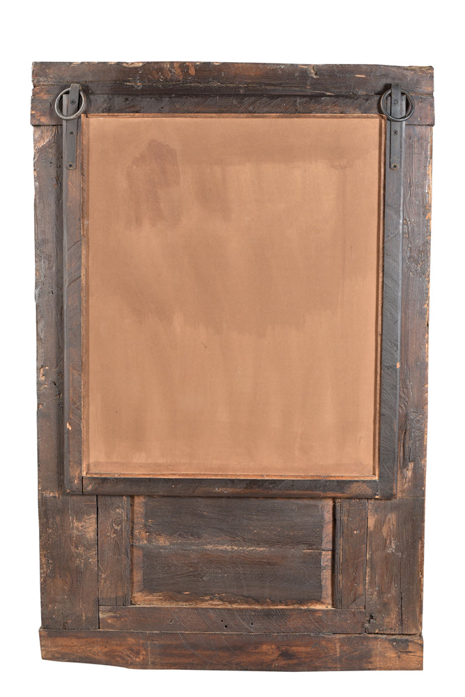 Indien herrlicher Spiegel breiter Holzrahmen ca. 1920 geschnitzt antik look Einrichtung