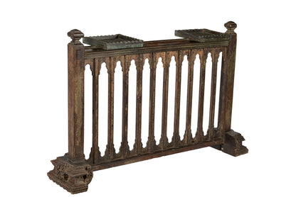 Indien Konsole Theke Raumteiler aus Balkongeländer feine koloniale Schnitzerei 1930