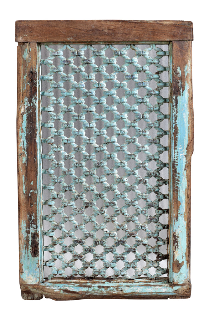 India Fenster Rahmen Gitter Zierpanell Hartholz Rajasthan 70 Jahre alt