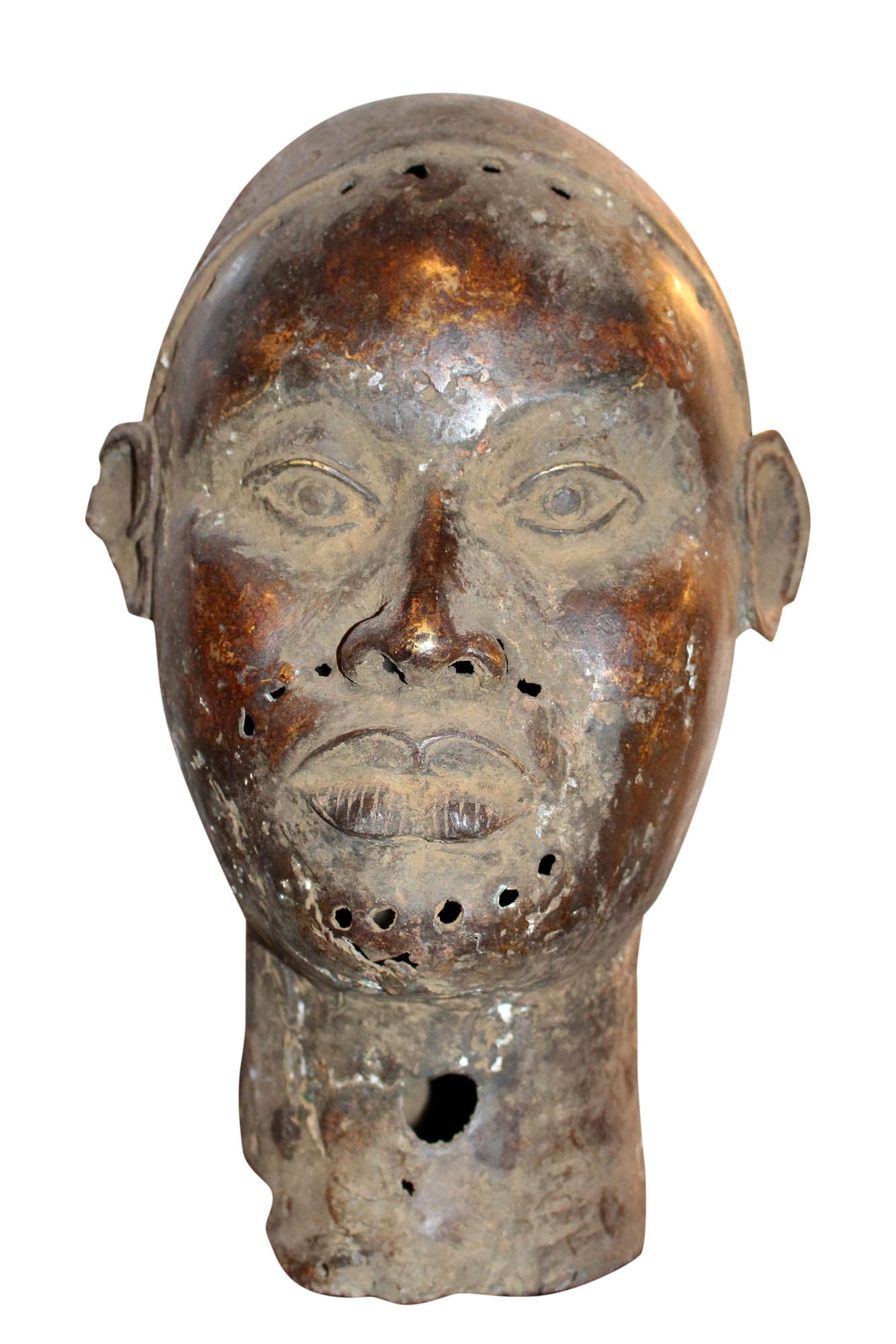 Afrika Büse Bronze antik ca.80 Jahre alt