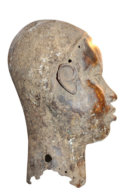 Afrika Büse Bronze antik ca.80 Jahre alt