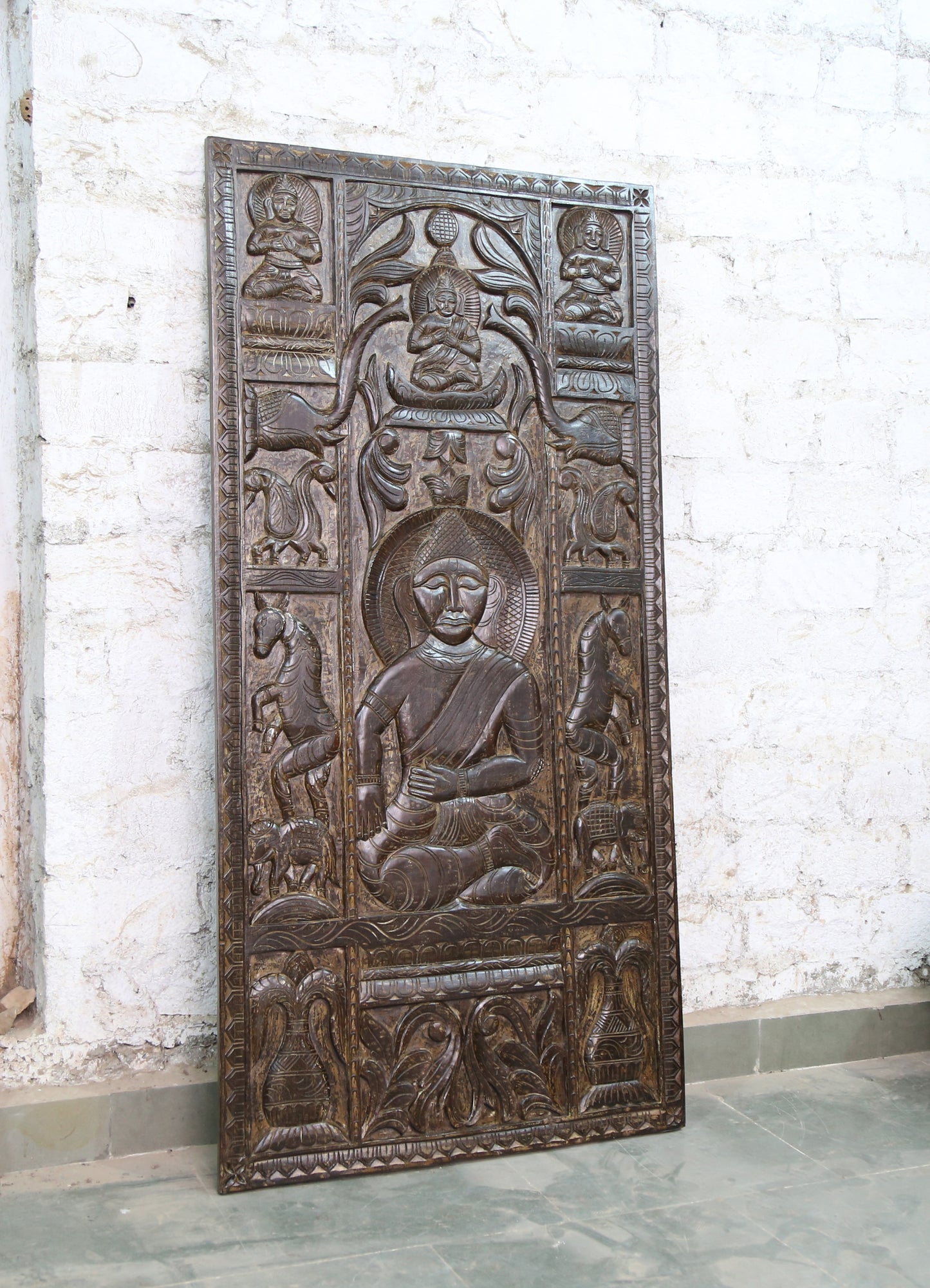 Wandpanel Tür Schiebetür Hand geschnitzt Tür Echholz