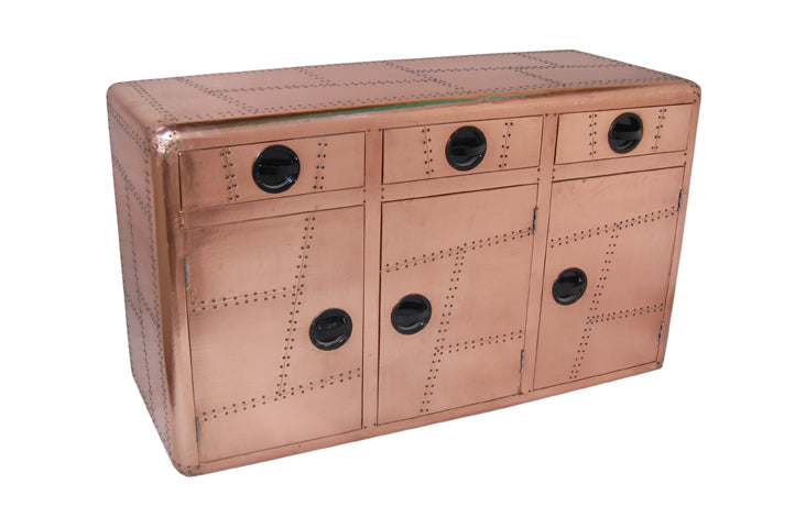 High copper finish Sideboard aus Aluminium edle Kupferoberfläche ein Einzelstück