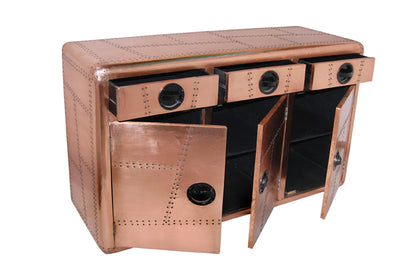 High copper finish Sideboard aus Aluminium edle Kupferoberfläche ein Einzelstück