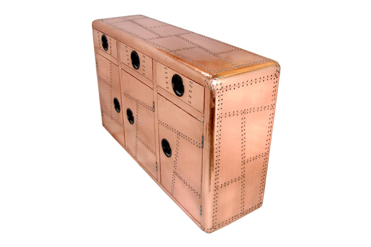 High copper finish Sideboard aus Aluminium edle Kupferoberfläche ein Einzelstück