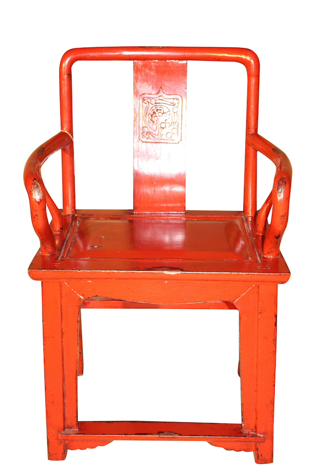 China Stuhl rot antik ca. 100 Jahre