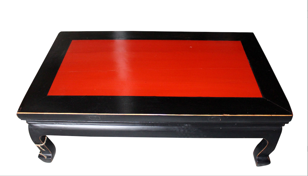 China Opium Tisch Schwarz Rot