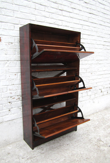 China Schuhschrank mit 3 Faechern Kommode highboard Pinienholz D SD.D.19.