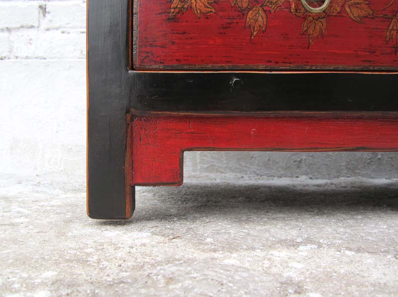 China Lowboard flache Anrichte ideal fuer Flachbildschirm Pinie schwarz braun 