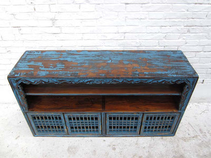 China shabby chic breite Kommode Regal Anrichte Sideboard Pinie antikfinish