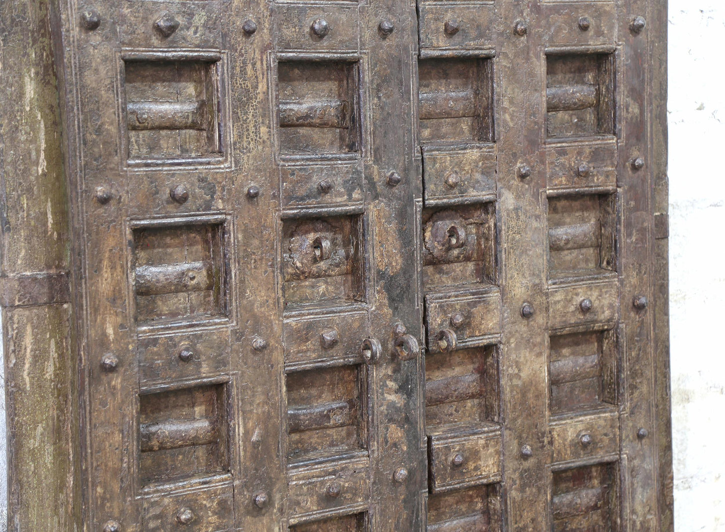 Indien massive Tür antik Teak