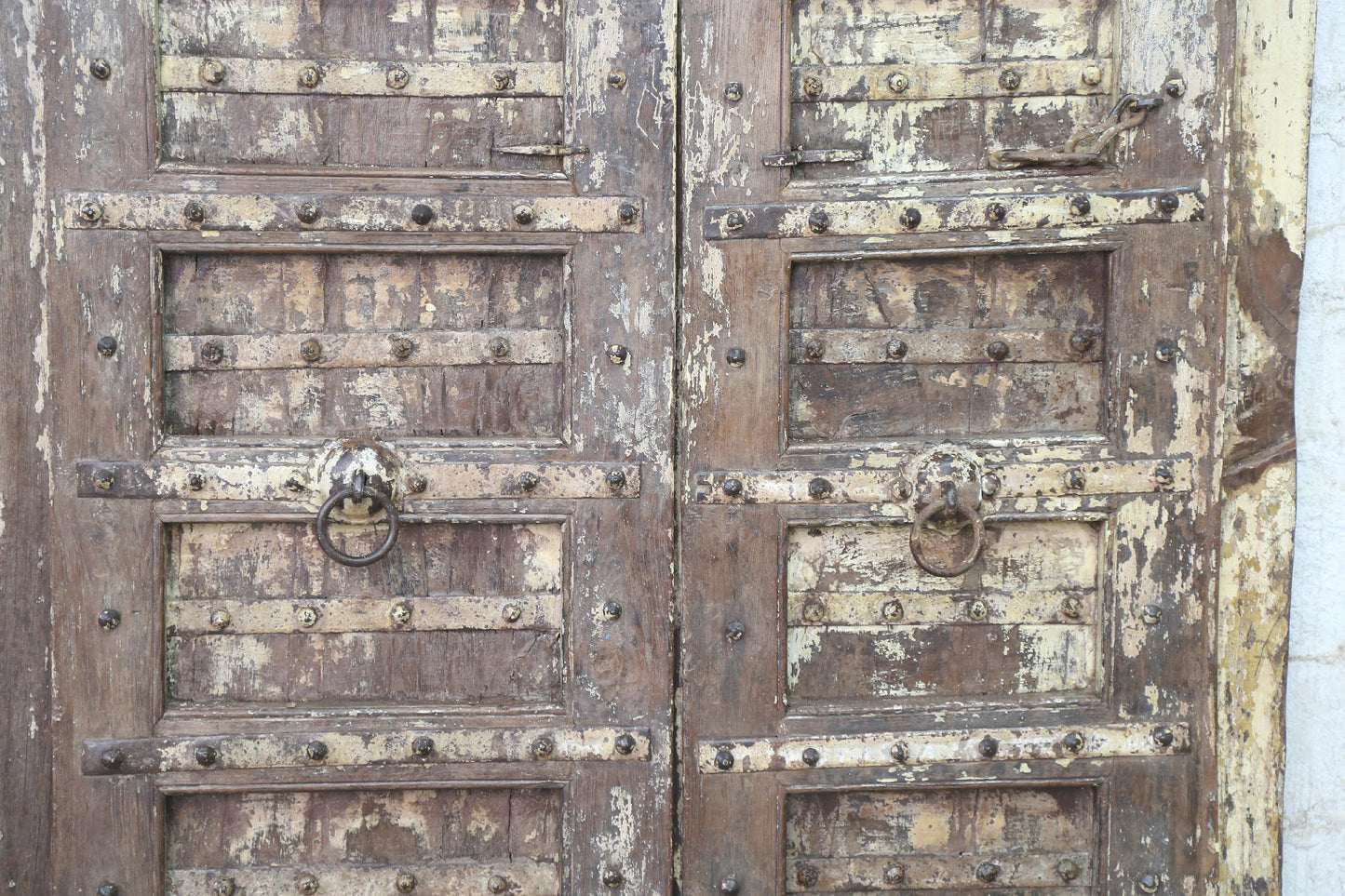 Indien massive Tür antik Teak VI-ED-017