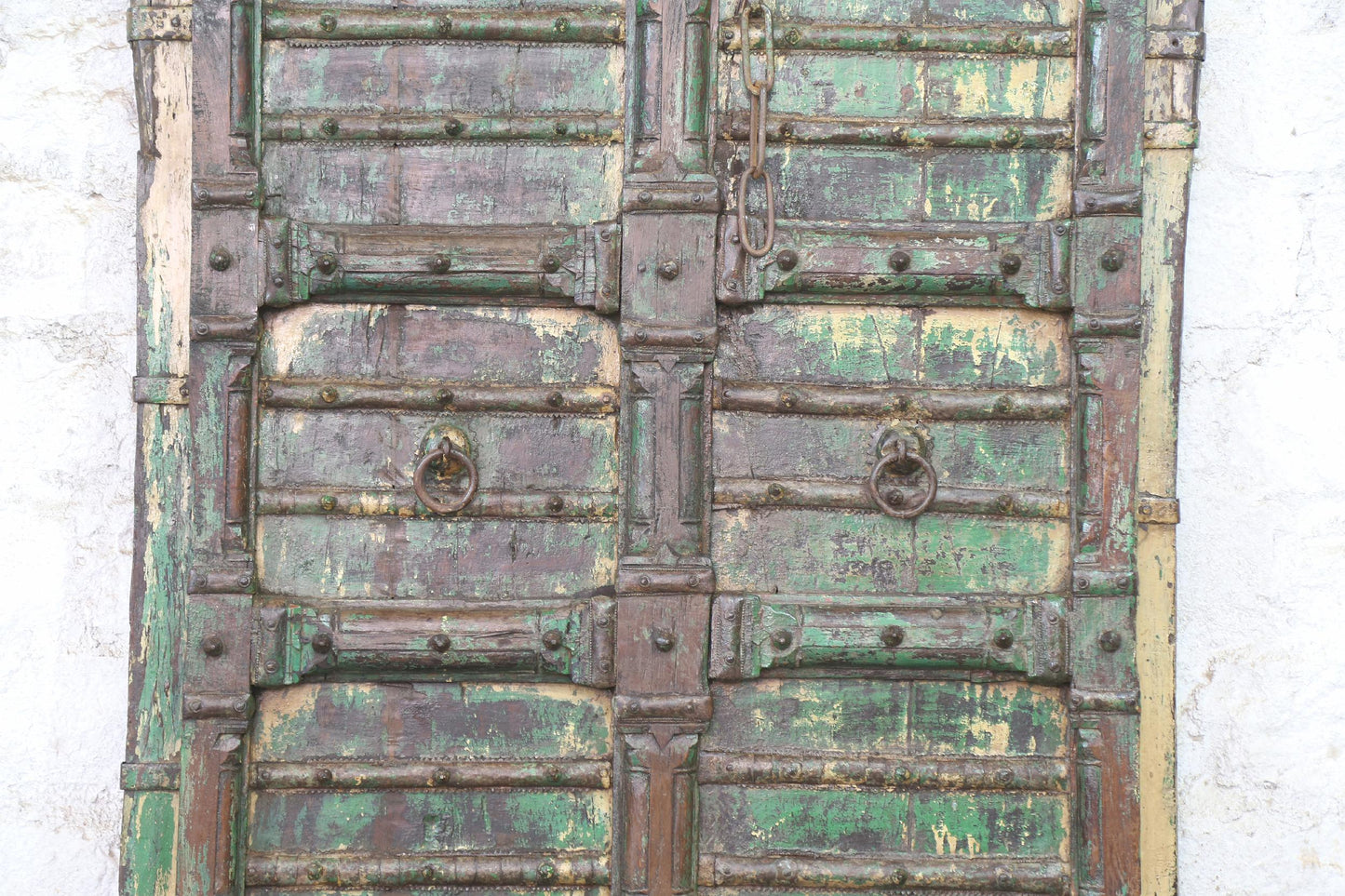 Indien massive Tür antik Teak VI-ED-019