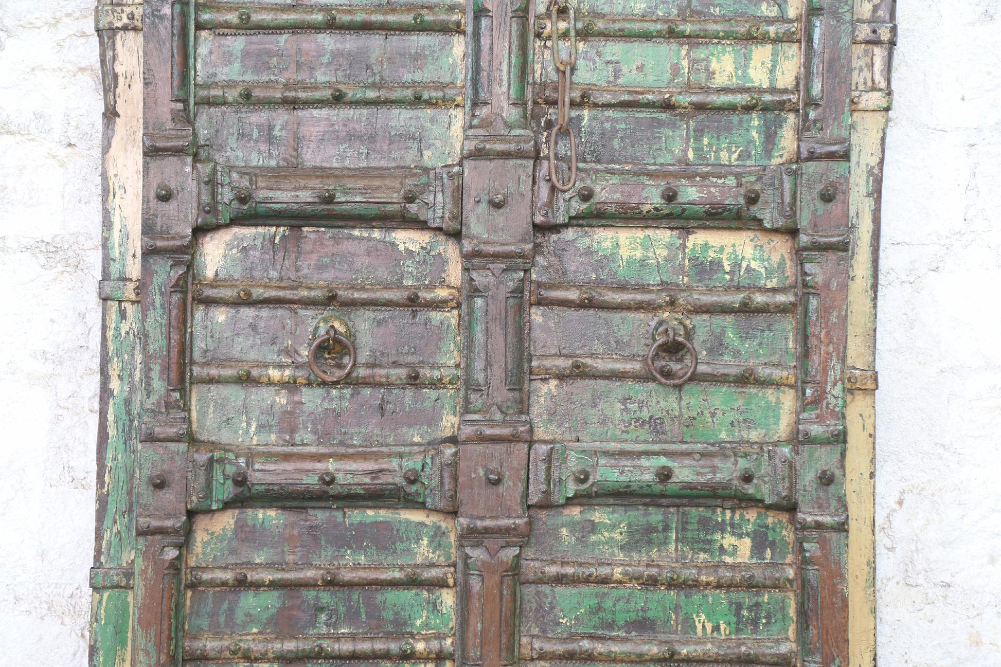 Indien massive Tür antik Teak VI-ED-019