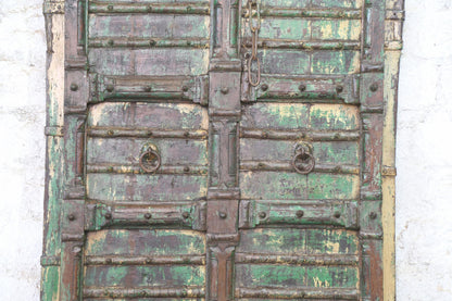 Indien massive Tür antik Teak VI-ED-019